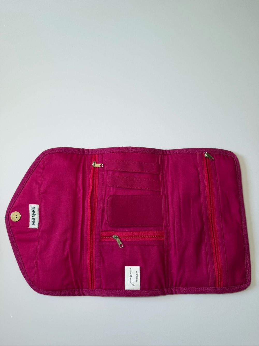 Jane Marie Fuchsia Travel Jewelry Organizer